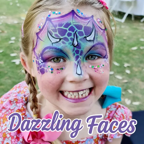 Dinosaurs face painting examples