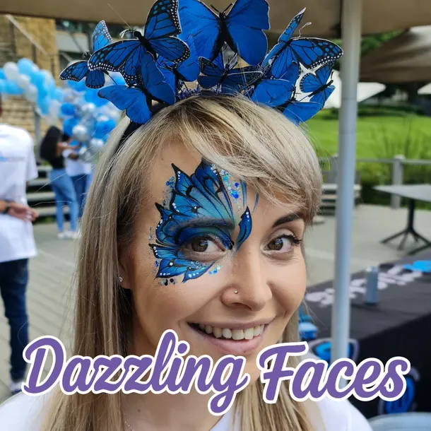 Butterfly face paint design
