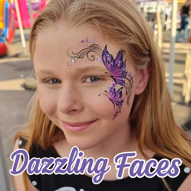 Butterfly face paint design