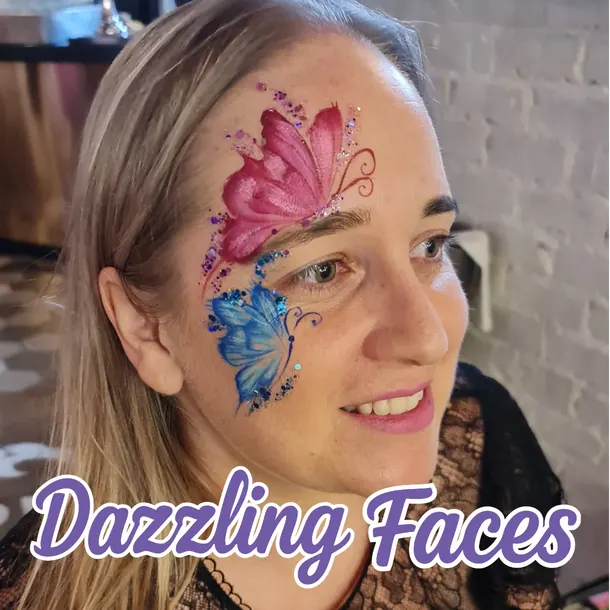 Butterfly face paint design