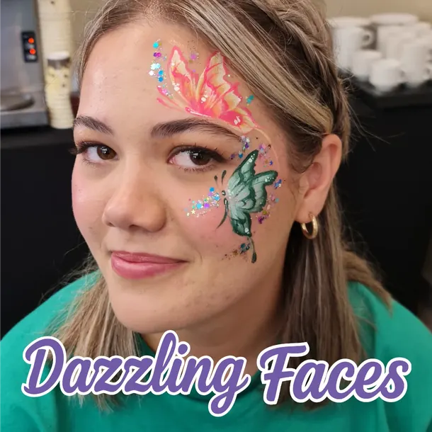 Butterfly face paint design