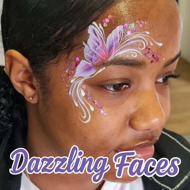 Butterfly face paint design