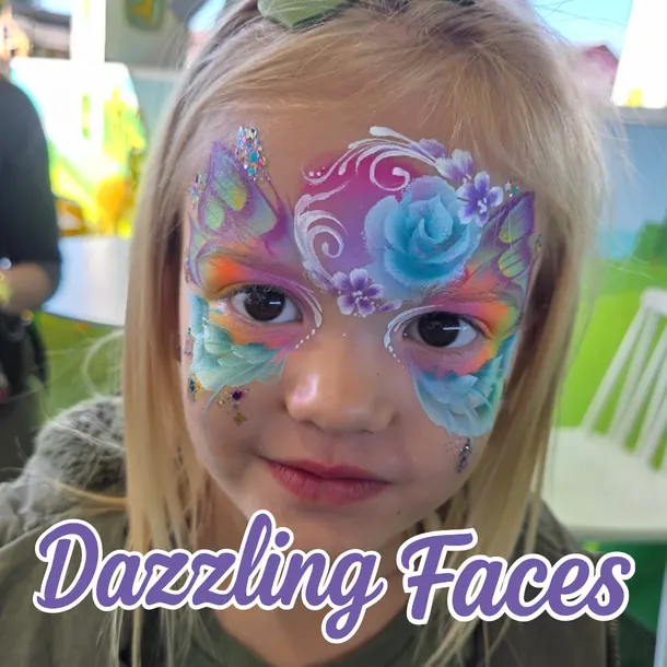 Butterfly face paint design