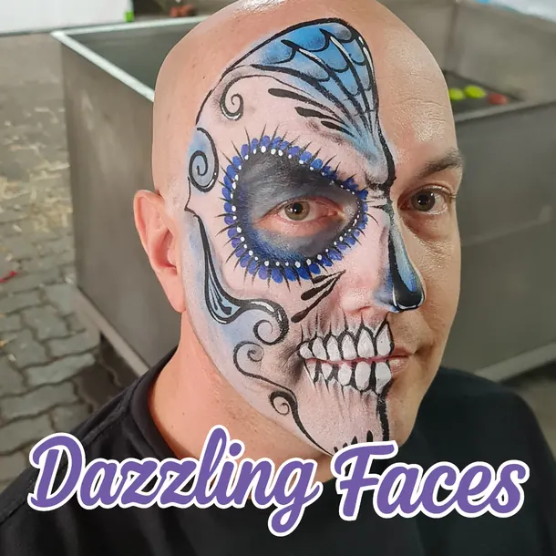 Day of the Dead face paint design