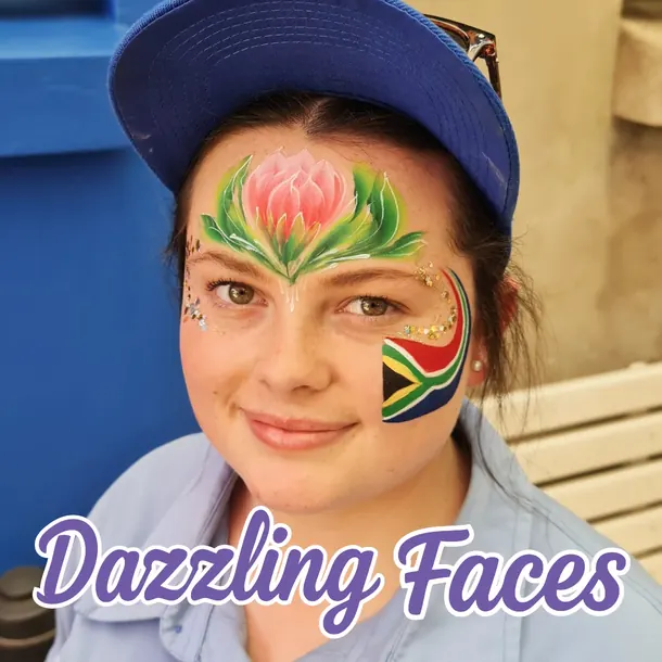Flower face paint design