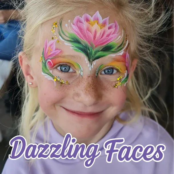 Flower face paint design