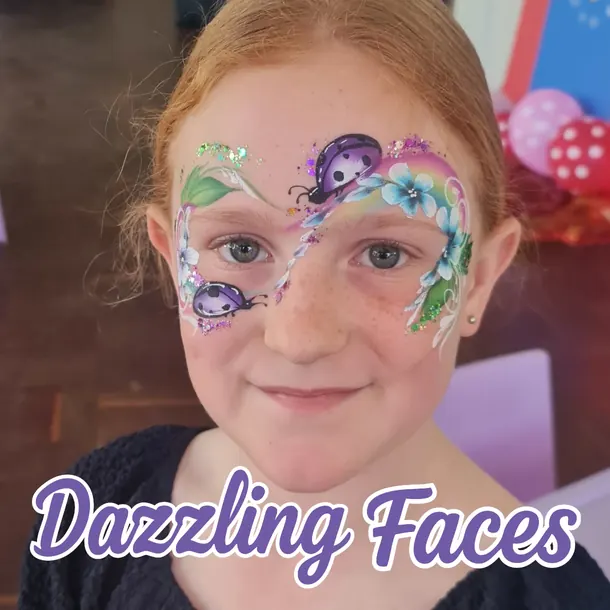 Flower face paint design
