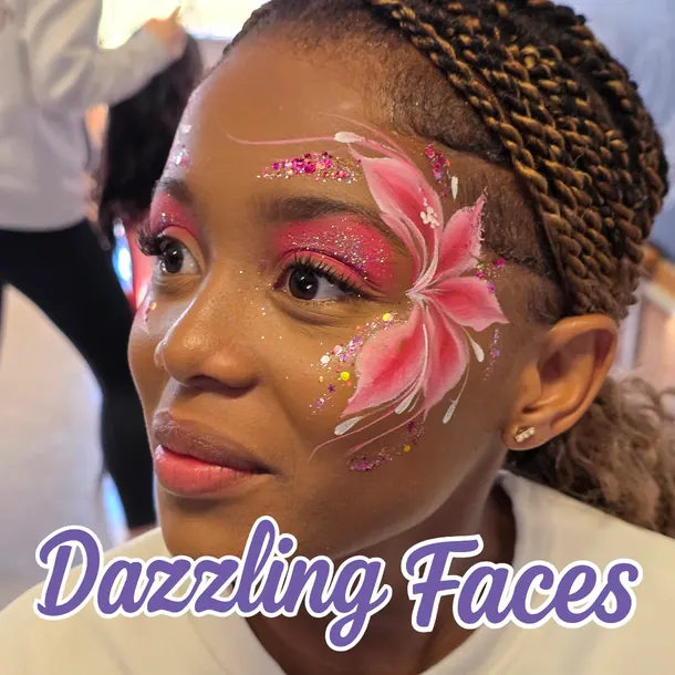 Flower face paint design