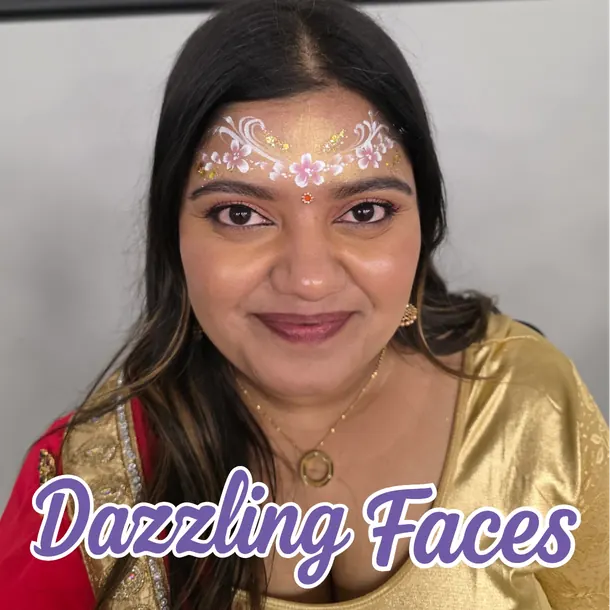 Flower face paint design