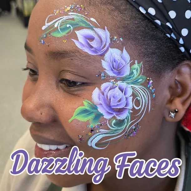 Flowers & Roses face painting examples