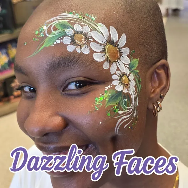 Flower face paint design