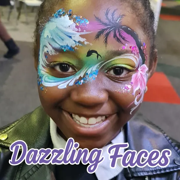 Face paint design by Dazzling Faces