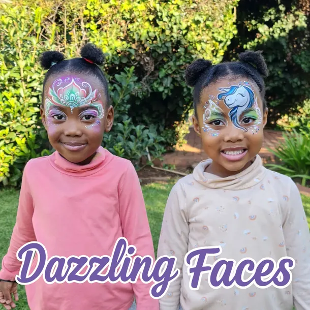 Princess and fairy face paint design