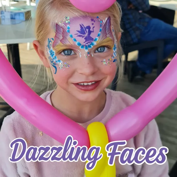 Princess and fairy face paint design