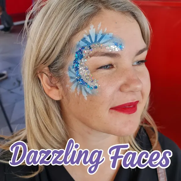 Festival sparkle face paint design