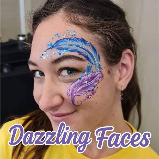 Festival sparkle face paint design