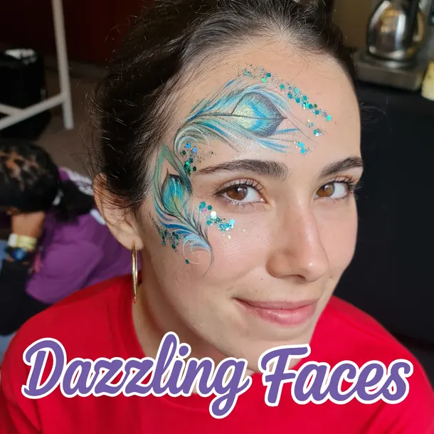 Festival sparkle face paint design