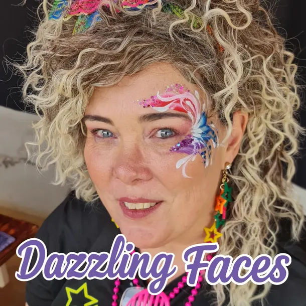 Festival sparkle face paint design