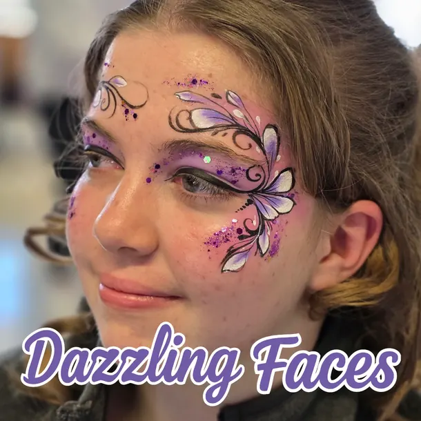 Festival sparkle face paint design