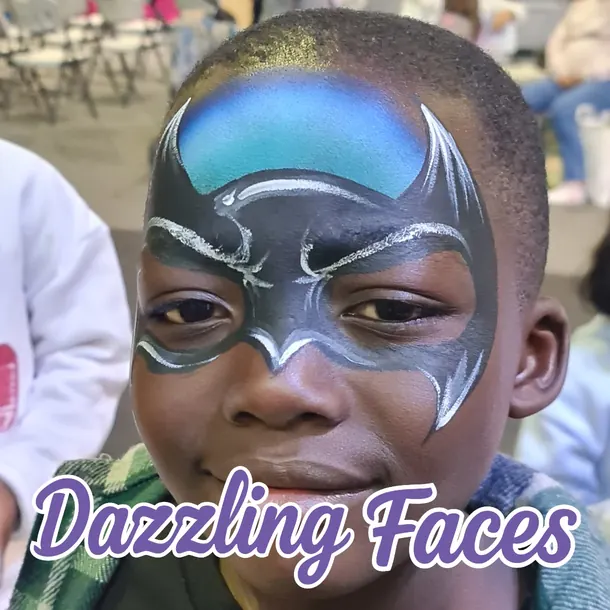 Superhero face paint design