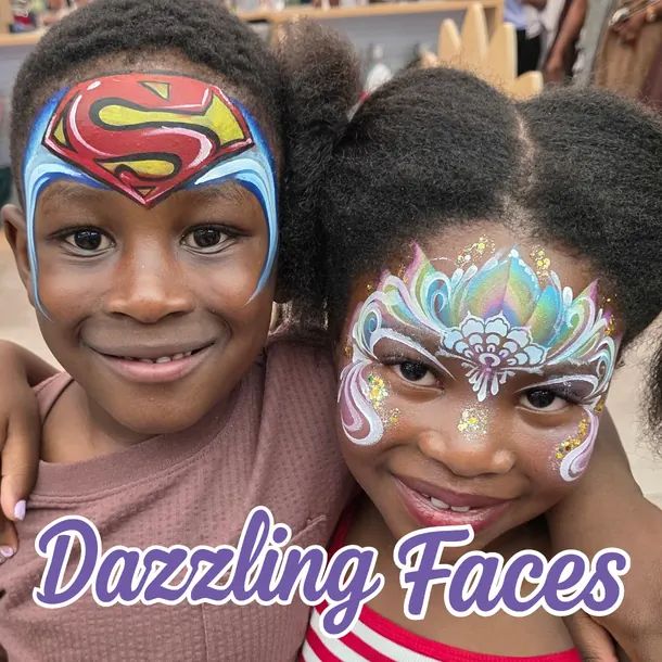 Superhero face paint design