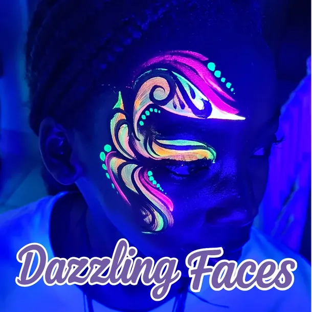UV Glow Parties face painting examples