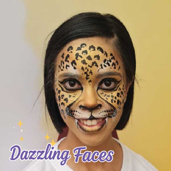 Animal face painting at the Lion King: Mufasa premiere
