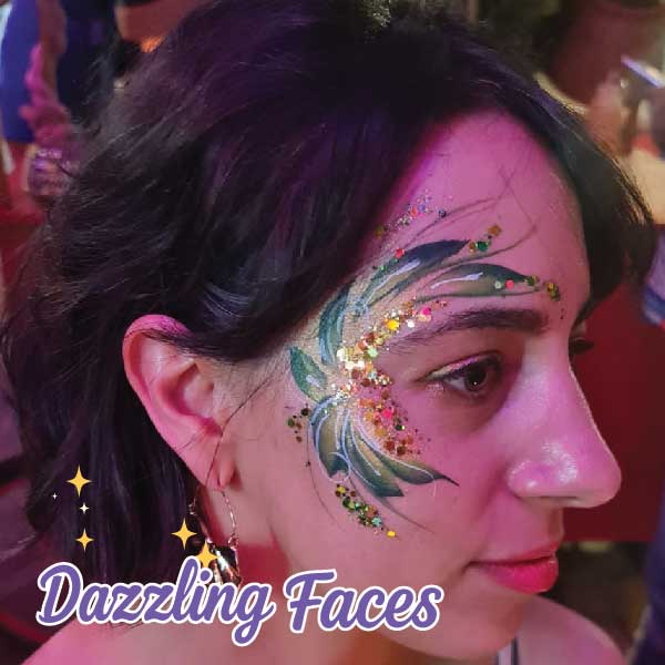 Adult face painting at Mamasamba restaurant