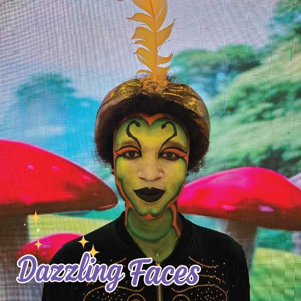 Face painting for a school concert